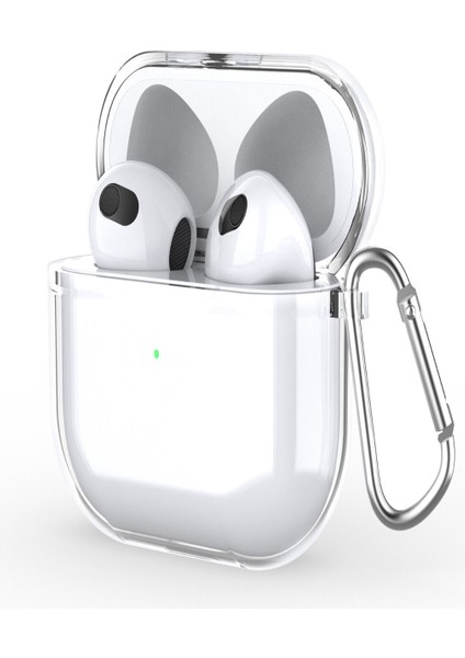 Apple Air Pods 3. Nesil ile Uyumlu Şeffaf Silikon Kılıf