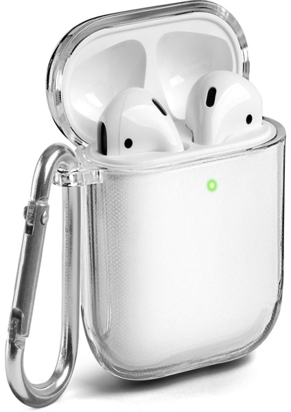 Apple Air Pods 2. Nesil ile Uyumlu Şeffaf Silikon Kılıf