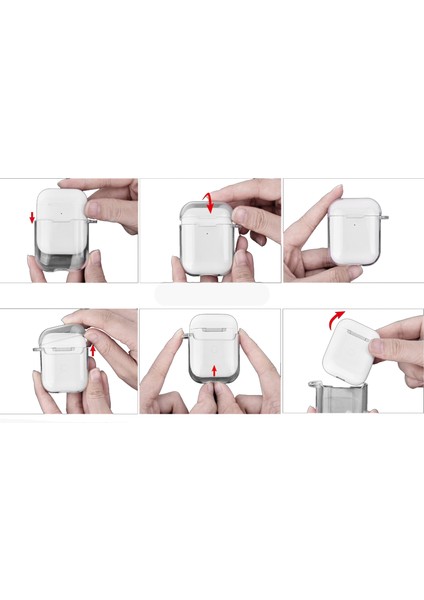 Apple Air Pods 2. Nesil ile Uyumlu Şeffaf Silikon Kılıf