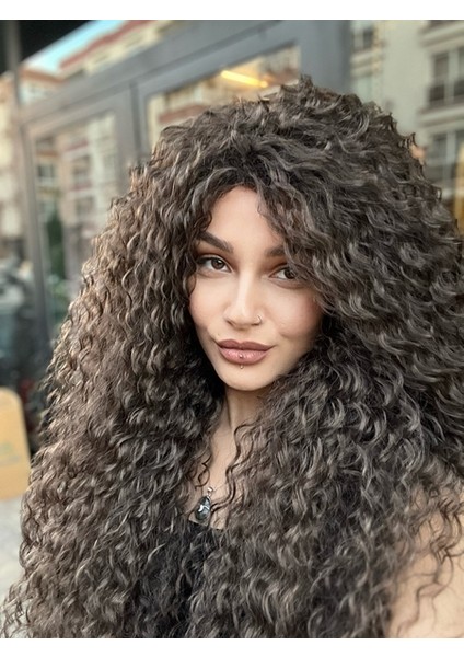 Afro Dalga El Yapımı Peruk 73