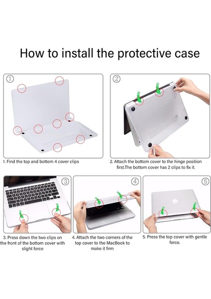 MacBook Pro 16 Inç Kılıf 2023-2021 A2780 M2 A2485 M1 Pro / Max Köşe Koruyucu Şeffaf Dizüstü Plastik Sert Kabuk (Yurt Dışından)