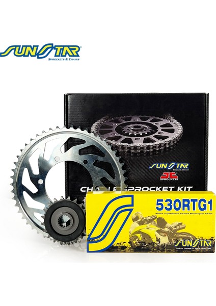 Zincir Dişli Seti Suzukı Tl R (1000 Cc) (1998-2003) / Zincir : 530RTG1 (GOLD)-104 / Dişli: Jt (17T) - (40T)