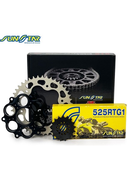Zincir Dişli Seti Ducatı Evo (848 Cc) (2011-2013) / Zincir : 525RTG1 (Gold)-98 / Dişli: (15T-39T)