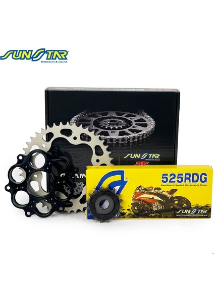 Zincir Dişli Seti Ducatı Hypermotard (796 Cc) (2010-2011) / Zincir : 525RDG (ÇELIK)-104 / Dişli: Jt (15T) - (41T)