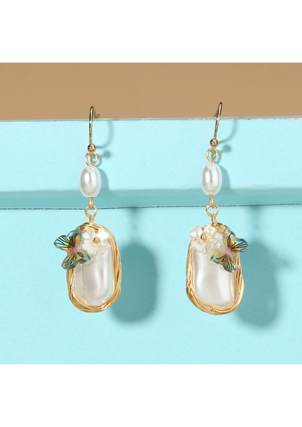 El Yapımı Inci Çiçek Küpe (Yurt Dışından) modelleri