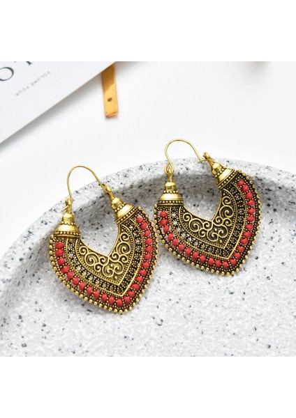 Vintage Boho Ajur Oyma Kadınlar Kızlar Tribal Hollow Çiçek Küpe (Yurt Dışından) fiyatları