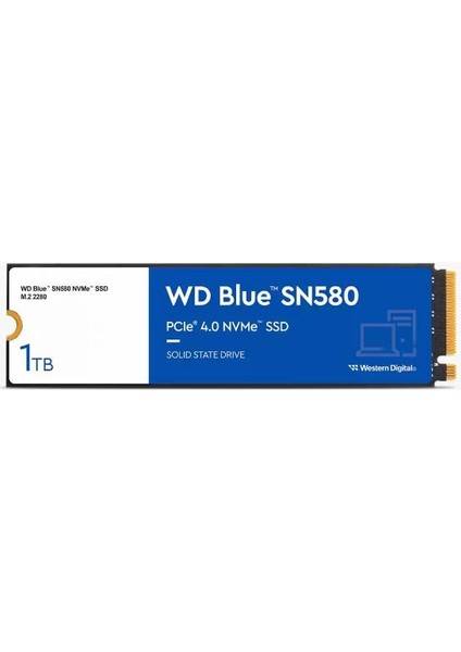 1tb Wd Blue M.2 Nvme SN580 Gen4 4150/4150MB/S WDS100T3B0E SSD