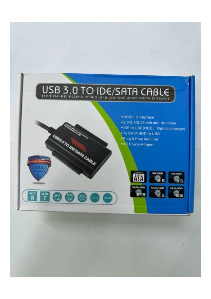USB 3.0 Ide Sata Adaptör USB 3.0 Harddisk Bağlantı Kablosu Ide Harici Harddisk Kablosu