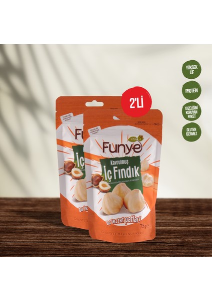 Kavrulmuş Fındık Doypack 75 gr x 2 Adet