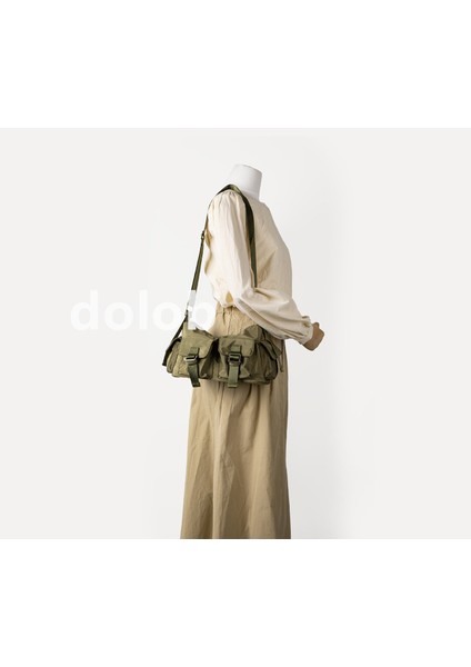 Kadın Crossbody Çok Yönlü Küçük Kare Niş Iş Kıyafeti Tarzı Naylon Dokulu Omuz Çanta (Yurt Dışından) fırsatları