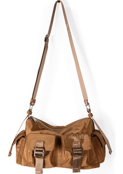Kadın Crossbody Çok Yönlü Küçük Kare Niş Iş Kıyafeti Tarzı Naylon Dokulu Omuz Çanta (Yurt Dışından)