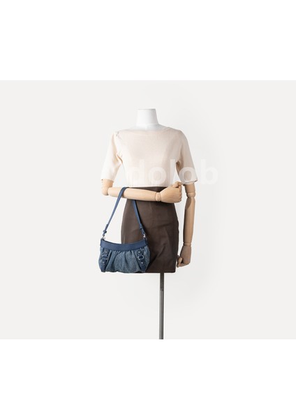 Kadın Yaz Niş Kore Versiyonu Çok Yönlü Koltukaltı Dikişli Denim Söğüt Çiviler El Topu Omuz Çanta (Yurt Dışından) modelleri
