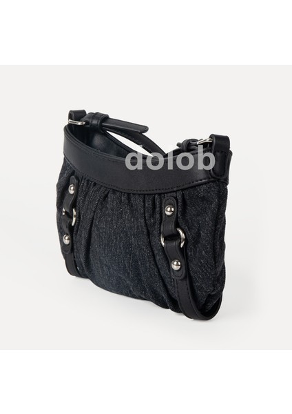 Kadın Yaz Niş Kore Versiyonu Çok Yönlü Koltukaltı Dikişli Denim Söğüt Çiviler El Topu Omuz Çanta (Yurt Dışından) fırsatları