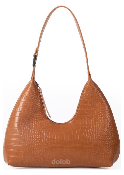 Omuz Kadın Sonbahar Retro Timsah Desen Koltuk Altı Niş Tasarım Doku Çanta (Yurt Dışından)