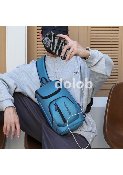 Oxford Kumaş Göğüs Erkek Iş Omuz Erkek Crossbody Büyük Kapasiteli Sırt Erkek Küçük Çanta (Yurt Dışından) indirimleri
