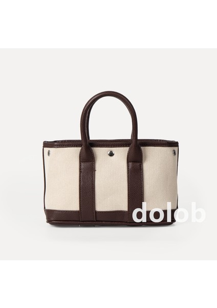 Kore Tarzı Kanvas Eklenmiş Kolu Tote Niş Kontrast Renk Çok Yönlü Moda Tek Omuz Crossbody Çanta (Yurt Dışından)