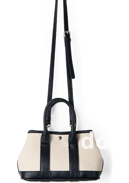 Kore Tarzı Kanvas Eklenmiş Kolu Tote Niş Kontrast Renk Çok Yönlü Moda Tek Omuz Crossbody Çanta (Yurt Dışından)
