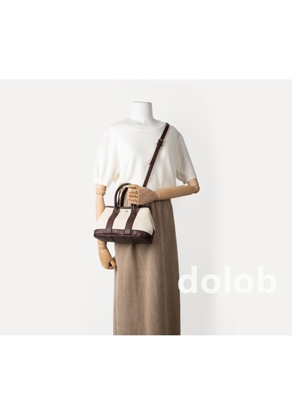 Kore Tarzı Kanvas Eklenmiş Kolu Tote Niş Kontrast Renk Çok Yönlü Moda Tek Omuz Crossbody Çanta (Yurt Dışından)