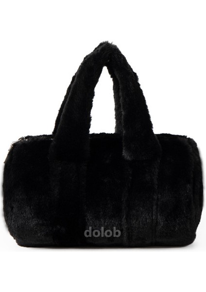 Nazik ve Sevimli Peluş Silindirik Sonbahar ve Kış Stil Niş Retro Moda Çok Yönlü Kadın Çanta (Yurt Dışından)