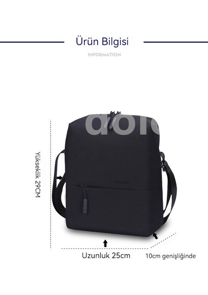 Erkek Omuz Oxford Kumaş Crossbody Erkek Öğrenci Düz Renk Çanta (Yurt Dışından)