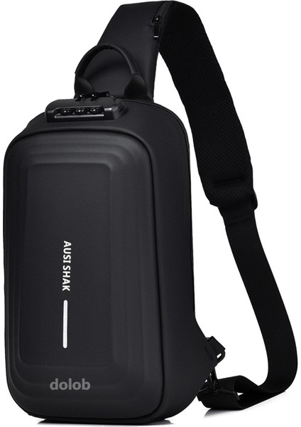 Iş Erkek Sert Kabuklu Motosiklet Erkek Göğüs Moda Trendi Crossbody Erkek Göğüs Çanta (Yurt Dışından)