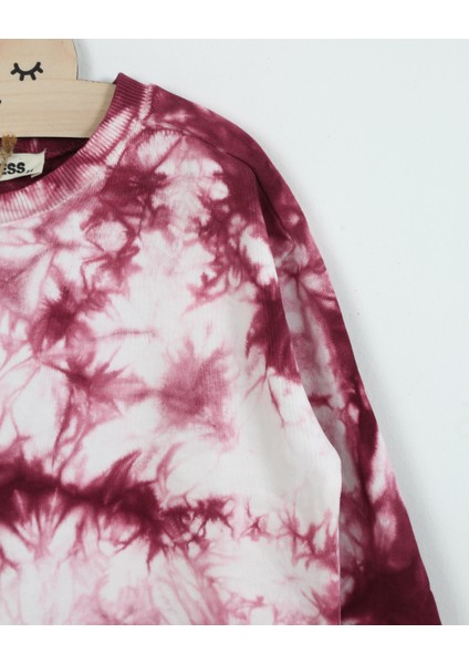 Unisex Çocuk Batik Desenli 3 Iplik Şardonsuz Eşofman Takımı