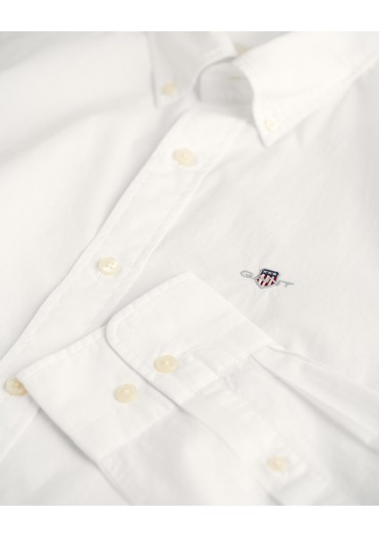 Erkek Beyaz Slim Fit Düğmeli Yaka Gömlek 3000102.110 fiyatları