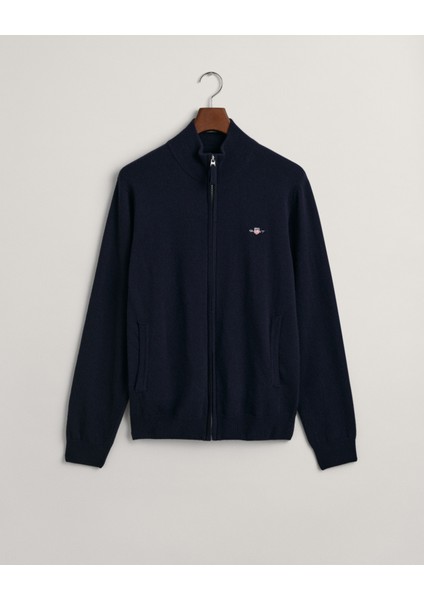 Erkek Lacivert Regular Fit Fermuarlı Hırka 87214.410