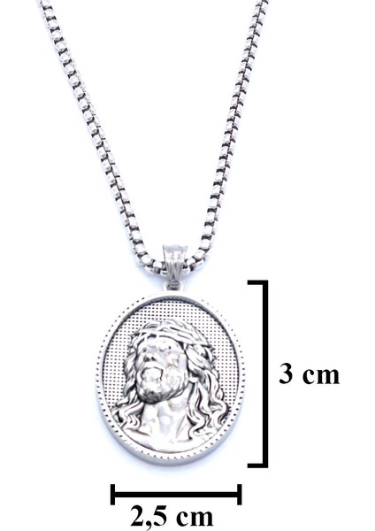 Altın Kaplama Mitolojik Madalyon Erkek Kolye 60 cm EKLY-114