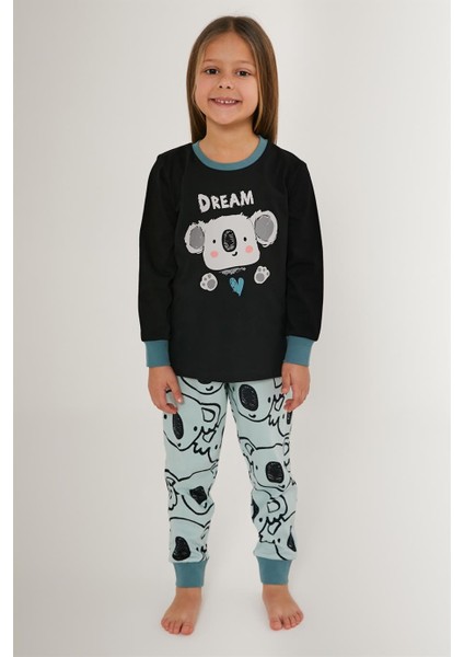 Kız Çocuk Siyah Pijama Takımı