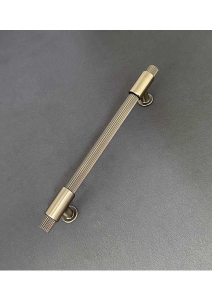 Erva Handles 158 Mat Antik Sarı Mobilya Tv Ünitesi Dolap Mutfak Çekmece Kulpu 224 mm 2 Adet