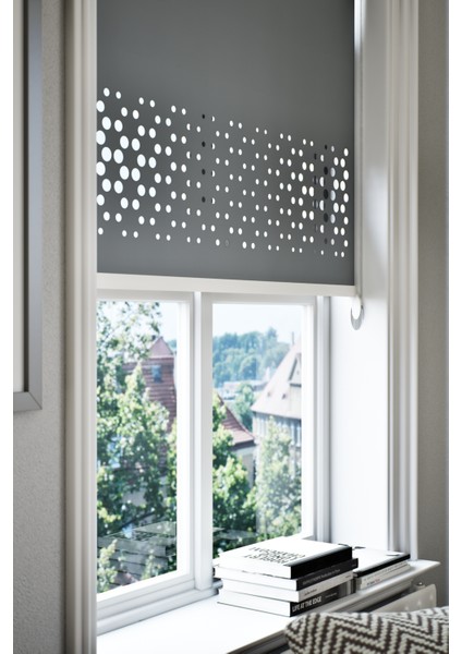 Lazer Kesim Mat Stor Perde Antrasit PLZ-3004 fiyatları