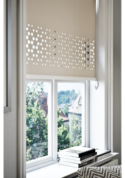 Lazer Kesim Mat Stor Perde Açık Kahverengi PLZ-3003 fiyatları