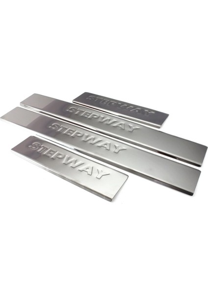 Alminox Oto Dacıa Sandero + Stepway 2006-2012 Kapı Eşiği 4 Pcs P.çelik