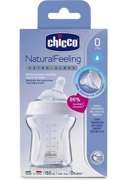 Natural Feeling Silikon Emzikli Cam Biberon 150 ml 0+ Ay