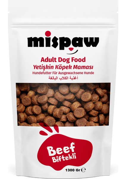 Yetişkin Biftekli Kuru Köpek Maması 1300 gr