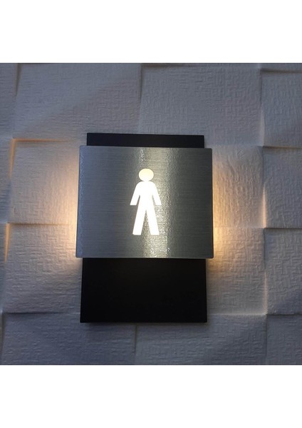 Erkek Ikonlu Işıklı Wc Yönlendirme Tabelası