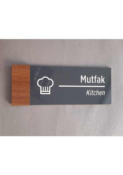 Wooden Serisi Mutfak Yönlendirme Tabelası