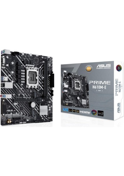 ASUS PRIME H610M-E-CSM DDR5 5600MHZ 1XVGA 1XHDMI 1XDP 2XM.2 USB 3.2 1700P MATX (13. VE 12.NESİL İŞLEMCİ UYUMLU)