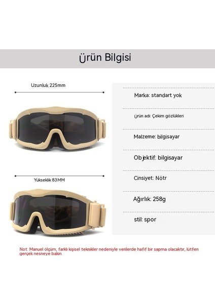 Qıchu Taktik Gözlükler Açık Hava Atış Bisiklet Sporları Koruyucu Ön Camlar (Yurt Dışından)