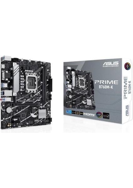 ASUS PRIME B760M-K DDR5 8000MHZ 1XVGA 1XHDMI 2XM.2 USB 3.2 MATX 1700P (13. VE 12.NESİL İŞLEMCİ UYUMLU)