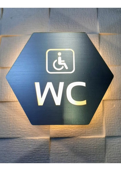 Honeycomb Serisi Işıklı Wc Yönlendirme Tabelası