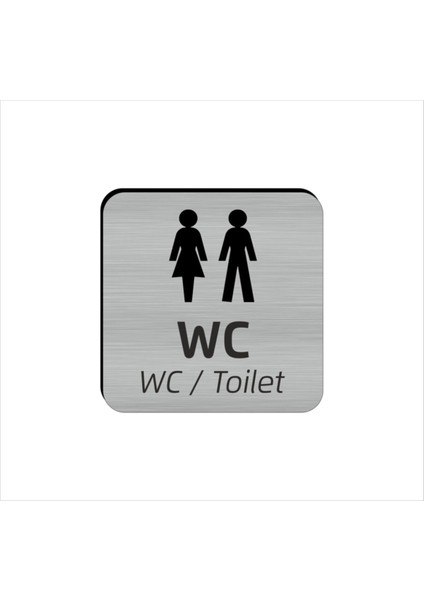 Dekoratif Wc Yönlendirme Tabelası, Fırça Görünüm - Büyük Boy