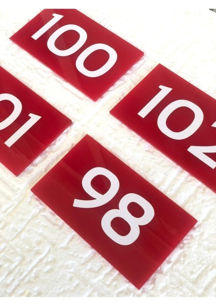 Dekoratif Apartman Kapı Numarası Pleksi Numara 101