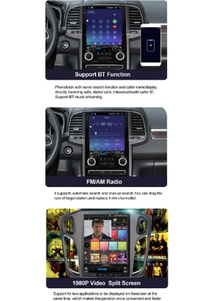 Renault Clio 5 Android Multimedya Tesla 9.7' Ekran 4+64GB Carplay Araca Özel Oem 1. Kalite