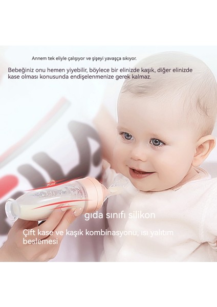 Kaşıklı Biberon, Anne ve Bebek Maması Takviyesi Silikon Kaşık (Yurt Dışından)