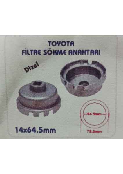 Toyota Filtre Sökme Anahtarı Dizel fiyatları