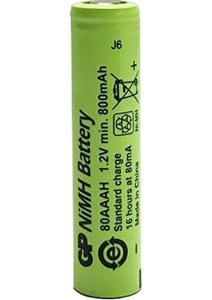 80AAAH 1.2 VOLT 800 MAH DÜZ KAFA ŞARJLI AAA İNCE KALEM PİL