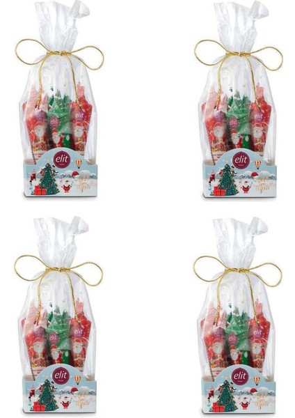 Noel Baba Patlayan Şekerli Sütlü Şemsiye Çikolata (5X20 Gr) 4’lü Set Glutensiz
