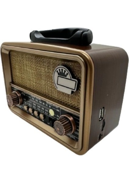 RT-827 Orta Boy Güneş Enerjili Bluetooth, Nostalji , Fm/am/sw 3 Band Radyo ,usb, Sd ,aux Mp3 Player